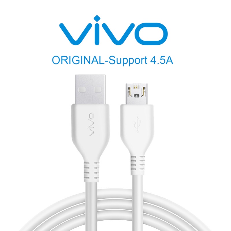 สายชาร์จ แท้ Vivo  VOOC FAST Charger ใช้ได้กับมือถือ หลายรุ่น เช่น Y11 Y12 Y15 Y17 X20 X21 X9 รองรับเทคโนโลยีชาร์จไว
