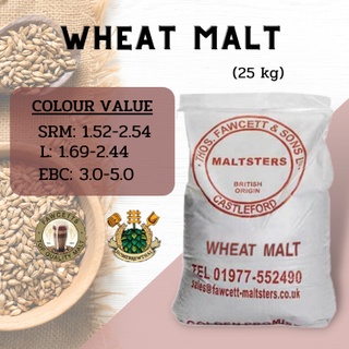 Wheat Malt (Thomas Fawcett)(1 กระสอบ)25 KG *ไม่บด* (1 ออเดอร์ ต่อ 1 กระสอบ)