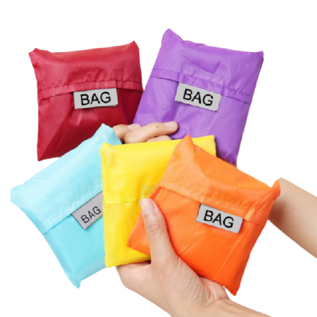 (ใส่โค้ดลดเพิ่ม BASM1551) ถุงผ้าช้อปปิ้ง พับเก็บได้ ลดโลกร้อน มีหลายสี
