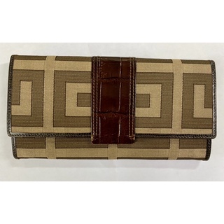 Givenchy vintage long wallet ostrish leather