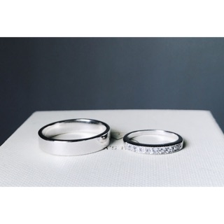 Couple Ring แหวนคู่ เลือกสีพลอยได้