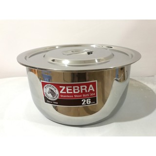 Zebra หม้อแขก สแตนเลส ตราหัวม้าลาย ขนาด 26 ซม.