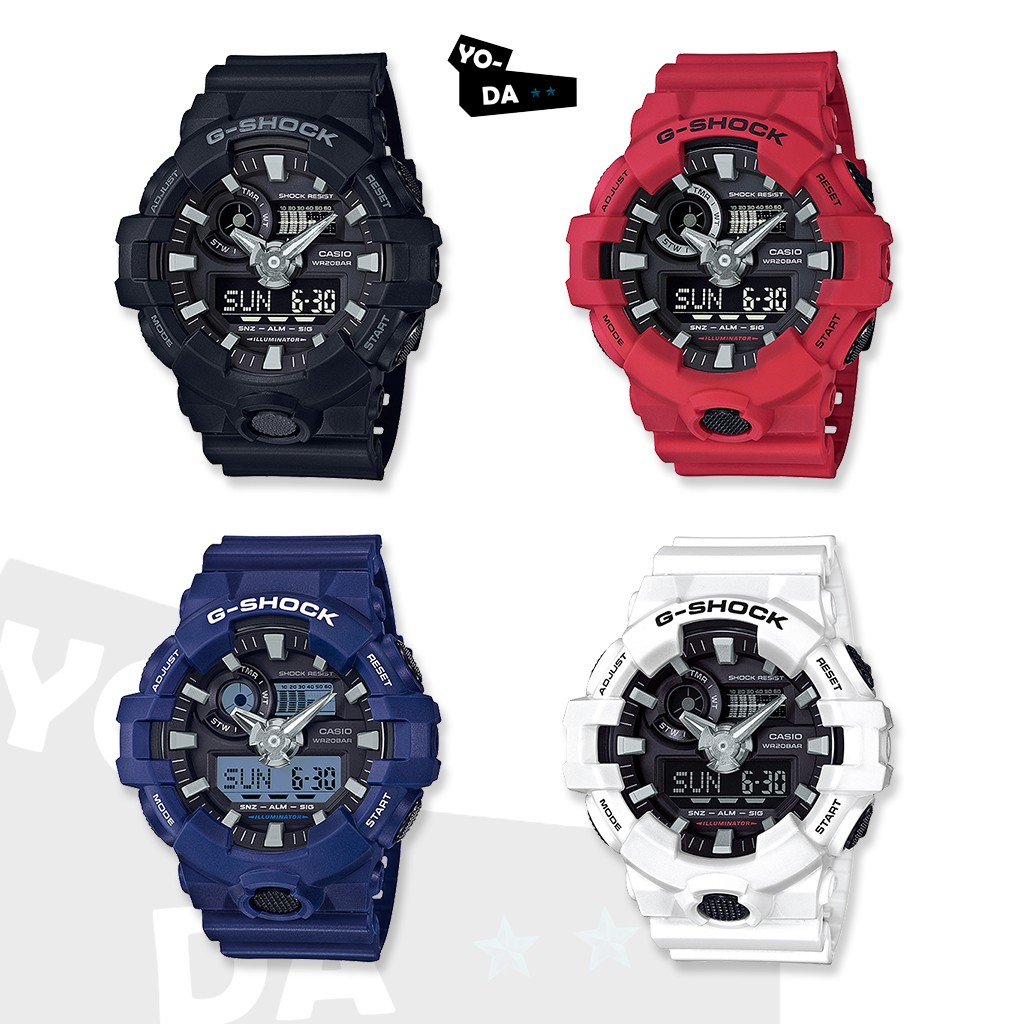 นาฬิกาข้อมือ Casio G-Shock รุ่น GA-700-1B,GA-700-2A,GA-700-4A,GA-700-7A 'สินค้ารับประกัน CMG 1 ปี'