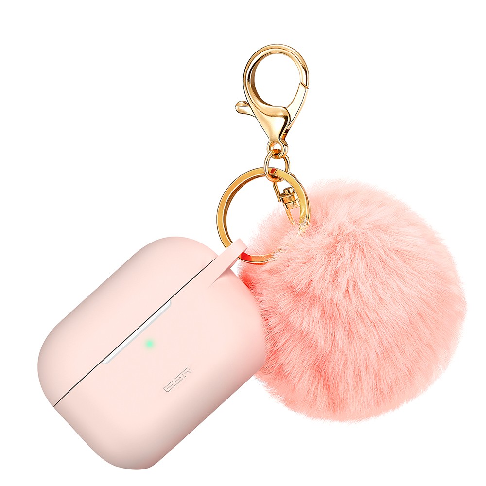 ESR Protective Case for AirPods Pro with Keychain Hook Up Shockproof Cover For AirPods 3 White Trans