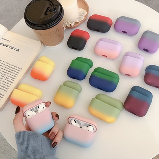 เคสแข็ง ไล่โทนสีเขียว สําหรับ AIrpods Pro AIrpods 3 compatible for เคสไอโฟน