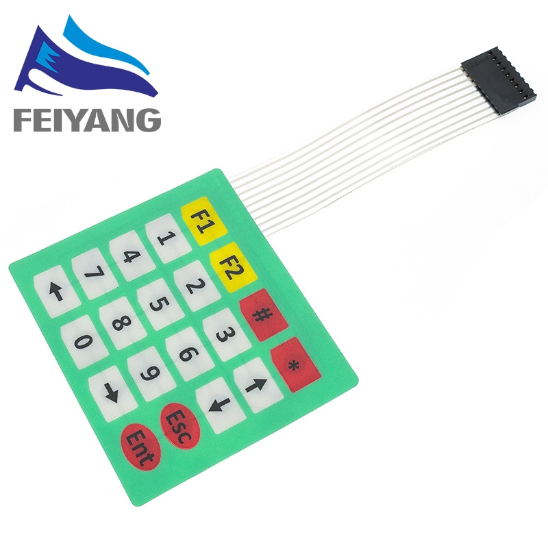 1x4 4x4 4x5 ปุ่มกดแป้นพิมพ์ สวิตช์สัมผัสเมทริกซ์อาร์เรย์ กันน้ํา Arduino 1*4 4*4 4*5 16 ปุ่มกด