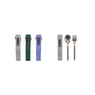 Snow Peak Titanium Fork &amp; Spoon Set (SCT-002) ชุดช้อน &amp; ส้อม