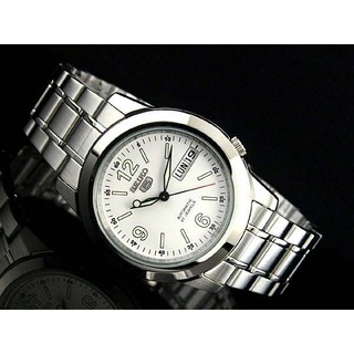 SEIKO 5 Automatic รุ่น SNKE57K1 นาฬิกาข้อมือผู้ชาย สายแสตนเลส หน้าปัดสีขาวสุดหรู -ของแท้ 100% ประกันสินค้า 1ปี