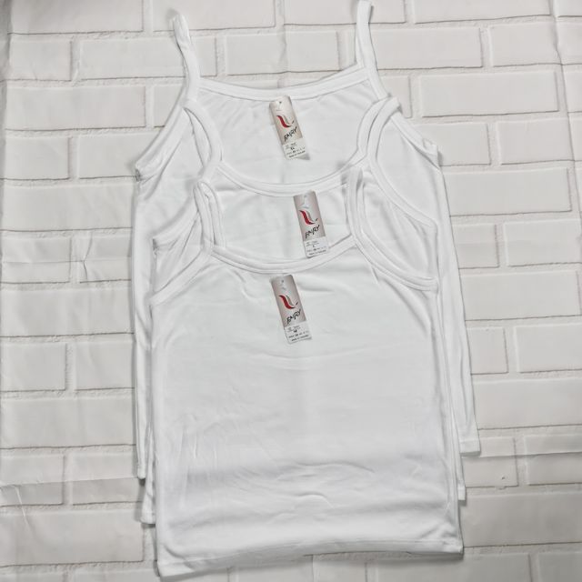 FAIRY เสื้อกล้าม สายเดี่ยว ใส่ซ้อนหรือซับใน สีขาว-ดำ ล้วน