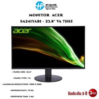 MONITOR (จอมอนิเตอร์) ACER SA241YABI - 23.8" VA 75Hz (#UM.QS1ST.A01)