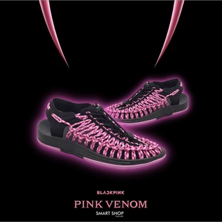 รุ่นท้อป BLACKPINK limited editionสีใหม่ล่าสุด PINK VENOM รองเ ท้าถักเชือก ​รัดส้น รองเท้าเที่ยวชายหาด ทำงาน พื้นนุ่ม