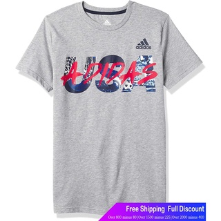 Adidasเสื้อยืดแขนสั้น Adidas Boys Short Sleeve Graphic Tee T-Shirt AdidasMens Womens T-shirtspyH