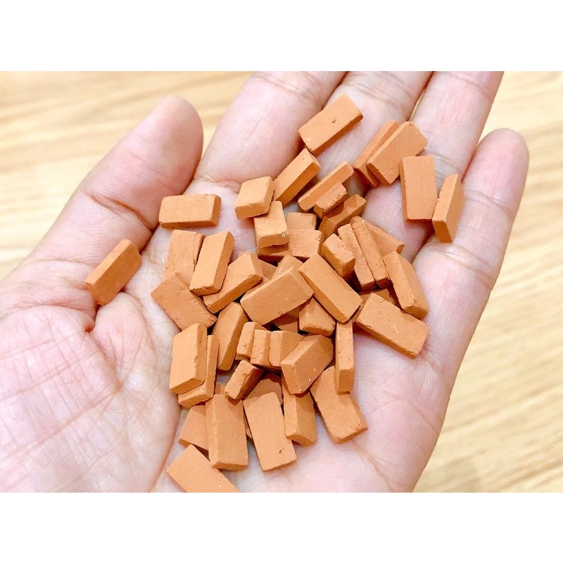 ก้อนอิฐขนาดเล็กจิ๋ว ขนาดยาว 10 mm.หนา 2 mm. / 48-50ชิ้น=(ชิ้นละ 1.5 ฿) – โปรปัง
