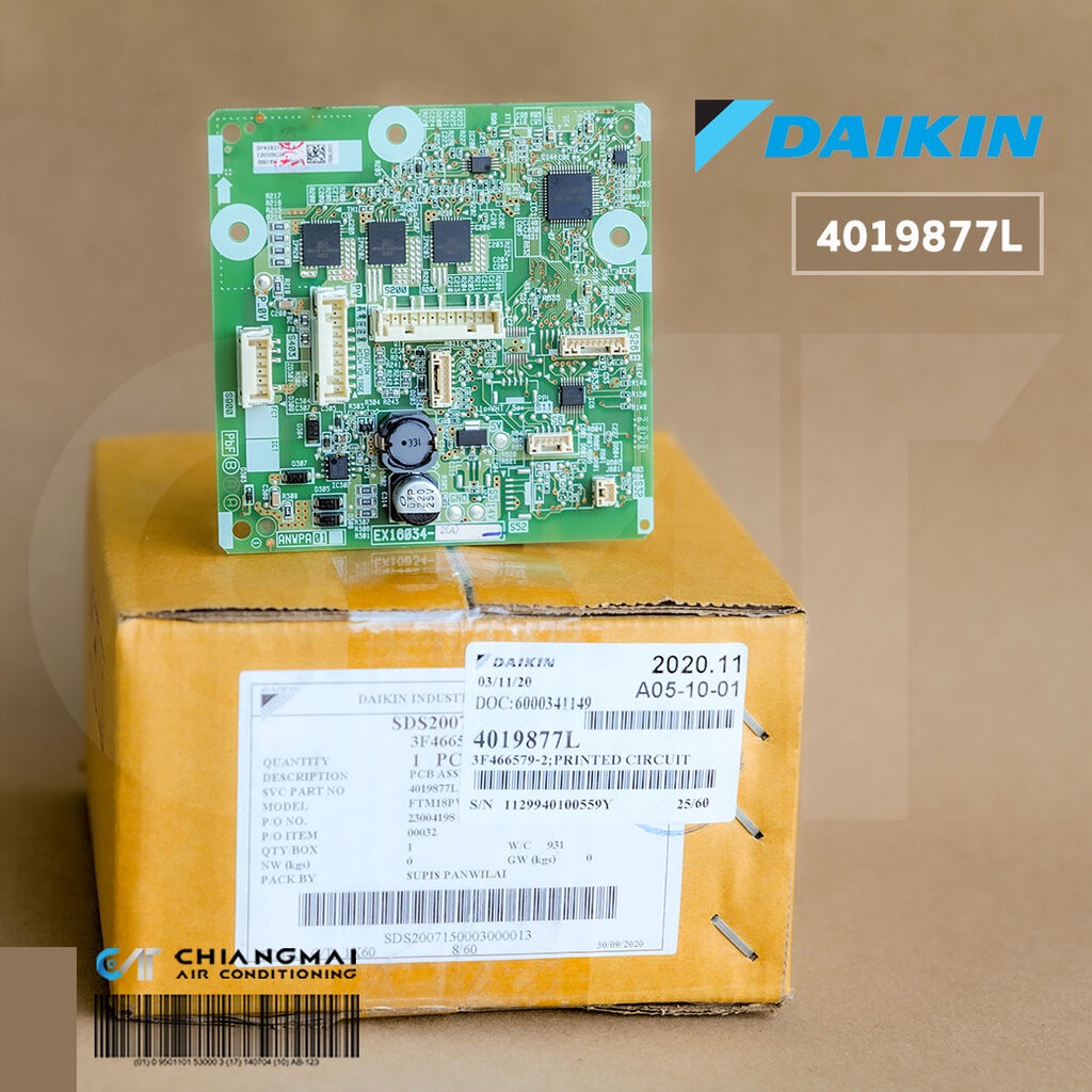 2571271 (แทนรหัสเดิม 4019877) แผงวงจรแอร์ Daikin แผงบอร์ดแอร์ไดกิ้น แผงบอร์ดคอยล์เย็น รุ่น FTM18PV2S