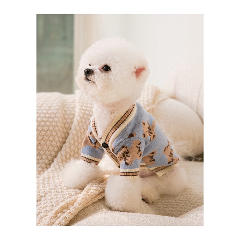 [🚚 พร้อมส่ง] เสื้อไหมพรม ลายหมีเท็ดดี้ Bjorn Sweater เสื้อผ้าสัตว์เลี้ยง ชุดแมว - รูปที่ 5