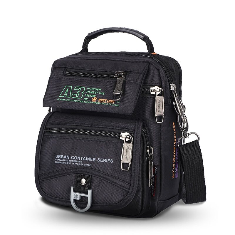 กระเป๋าสะพายไหล่ ผ้าไนล่อน กันน้ํา อเนกประสงค์ ใส่โทรศัพท์มือถือได้ สําหรับผู้ชาย - รูปที่ 5