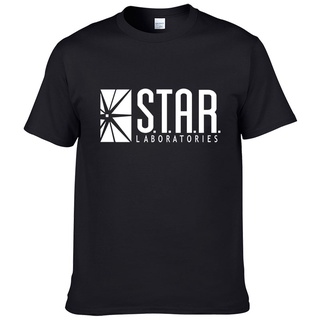 เสื้อยืดคอกลมcrew neckเสื้อยืดแขนสั้น ผ้าฝ้าย พิมพ์ลาย STAR Laboratories Streetwear สไตล์ฮิปฮอป แฟชั่นสําหรับผู้ชาย #283