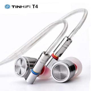 TINHiFi T4 Hifi Earphone No Mic TIN audio T4 With MMCX Cable Earphones TinHIFI Tin Audio ชุดหูฟังพร้อมสายเคเบิล t 4