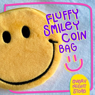 พร้อมส่ง🙂FLUFFY SMILEY🙂COIN BAG