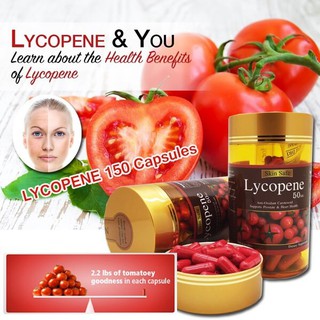 แบ่งขายขนาด 30 เม็ด Skin Safe Lycopen 50 Mg Lycopene 50 Mg มะเขือเทศสกัดเย็น ลดสิวผิวขาวอมชมพู