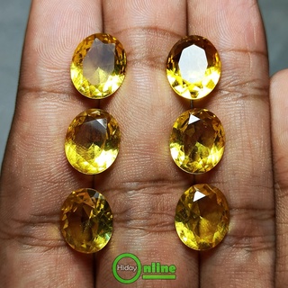 อัญมณี สีเหลืองทอง CITRINE OVAL CUTTING