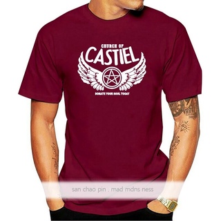 [COD]เสื้อยืดแขนสั้น ผ้าฝ้าย พิมพ์ลาย Misha Collins Castiel Supernatural 8 สี สไตล์วินเทจ สําหรับผู้ชาย ไซซ์ Xs-Xxl