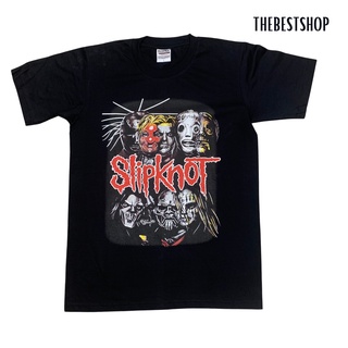 คอตต้อนคอกลมเสื้อวง SLIPKNOT เสื้อวินเทจ เสื้อวงดนตรี สกรีนสวย ลายยอดฮิต สกรีนหน้าหลังS-5XL