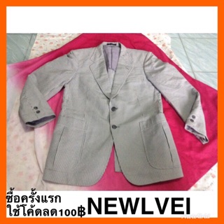 สูทลายริ้วมือสองสภาพนางฟ้าวิ้งๆใส่ไปงานก็สุภาพหนุ่มๆจัดเลยคร้า อก 40"