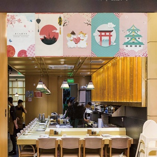 🌸japan door curtain สไตล์ญี่ปุ่นอาหารญี่ปุ่นธงผ้าม่านขนาดเล็กครึ่งผ้าม่านผ้าตกแต่งผ้าม่านซูชิร้านอาหารผ้าม่านผ้าม่านที่