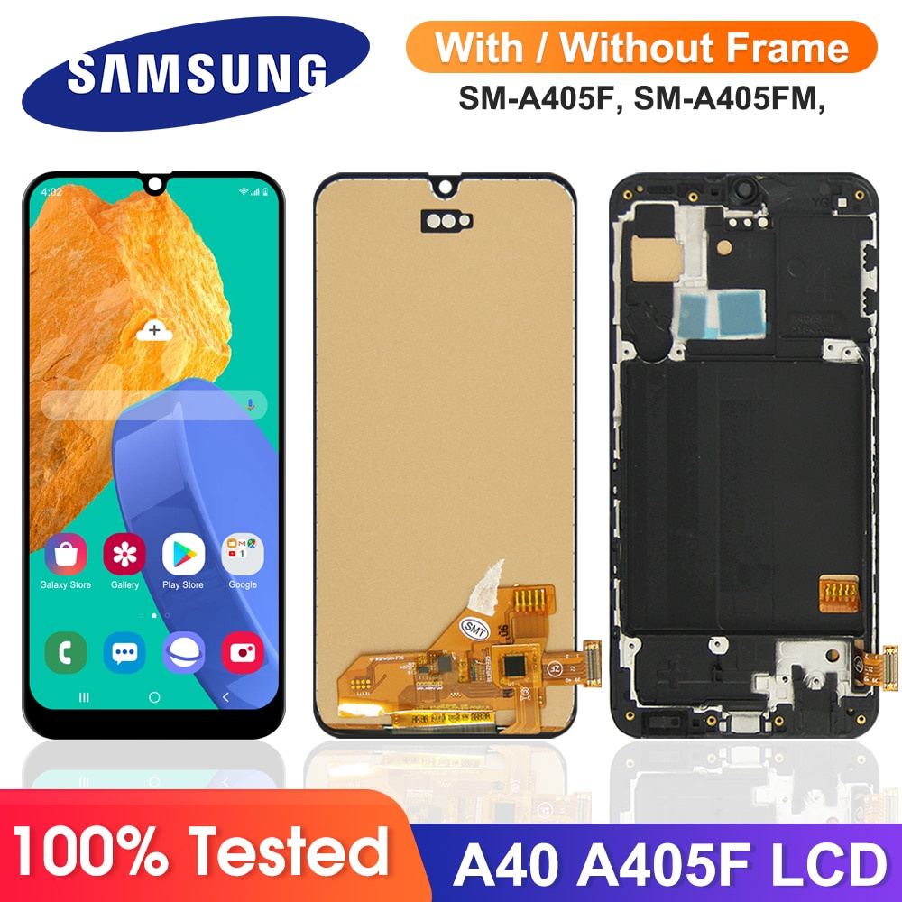 AAA + จอแสดงผลคุณภาพสําหรับ Samsung Galaxy A40 A405 A405F A405FN/DS A405F/DS จอแสดงผล Lcd Touch Scre