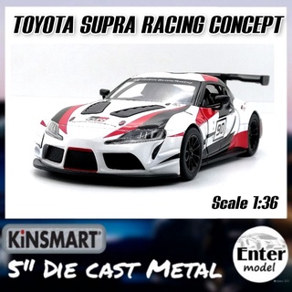 KINSMART โมเดล​รถ​เหล็ก​ เกรด​พรีเมียม​ ลิขสิทธิ์​แท้ ​รถ​สปอร์ต​ TOYOTA​ GR​ SUPRA RACING​ CONCEPT สเกล 1/36 Hit