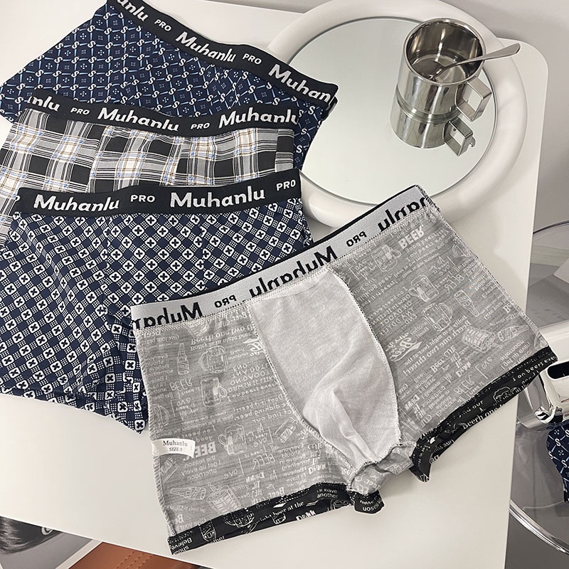 กางเกงในชายสไตล์เกาหลี ใส่สบาย ผ้านิ่มมาก เนื้อผ้ายืดยุ่นได้ดี ฟรีไซร์ เอว 28-44 นิ้ว รุ่น: 3101 - รูปที่ 2