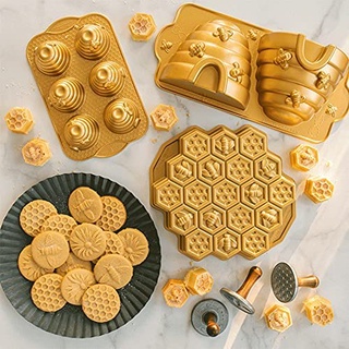 พิมพ์นอร์ดิก Nordic Ware Beehive/ Honeycomb พิมพ์ Nordic Ware รังผึ้ง ของแท้จากอเมริกา