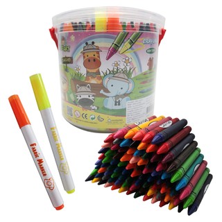 คิดอาร์ท สีเทียน จัมโบ้ 88แท่ง (24สี) /กระปุก Non-Toxic Kidart  88 Jumbo Crayons (24Color) / Pc.(J88/B)