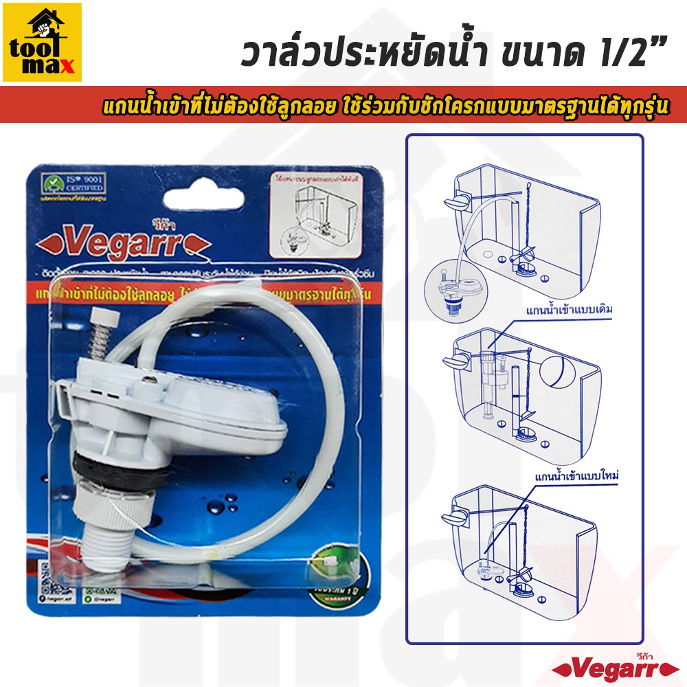 Vegarr วาล์วน้ำเข้าชักโครก รุ่น AP-01