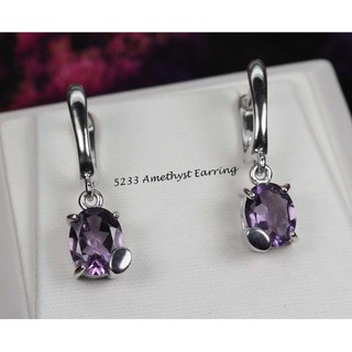ต่างหูพลอยแท้แอเมทิสต์ 3.50 กะรัต (5233)