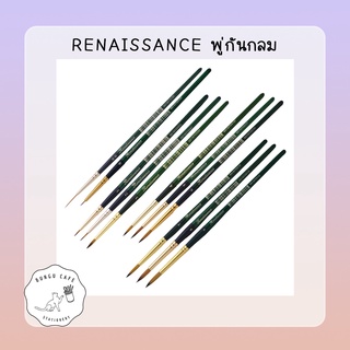 RENAISSANCE Artists water brush //  พู่กันกลม สำหรับสีน้ำ เบอร์ 00 - 12