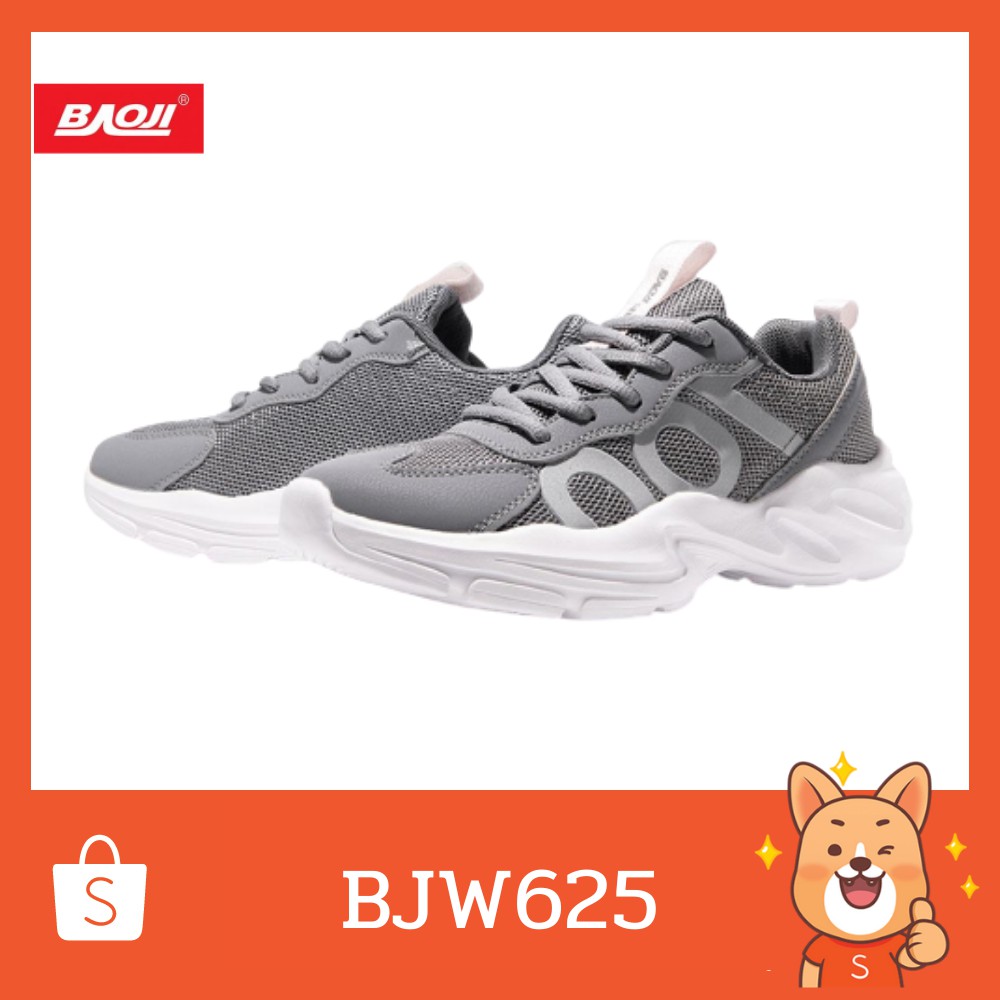 รองเท้าผ้าใบหญิง BAOJI รุ่น BJW625-สีเทา (GREY) รองเท้าผ้าใบหญิง สปอร์ตแฟชั่น รองเท้าออกกําลังกาย
