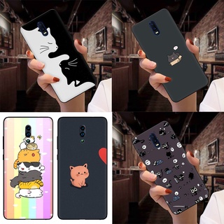 เคสโทรศัพท์มือถือแบบนิ่ม ลายแมวดําน่ารัก สําหรับ OPPO A5 A9 A8 A31 A32 A53 A73 2020 4G A91 F15 A12E R9S Find X3