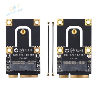 Getdouble2 M.2 Key To Mini Pci-E โมดูลการ์ดแปลงไร้สายบลูทูธ Ngff อินเตอร์เน็ตไร้สาย