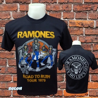 เสื้อวง Ramones แขนสั้น ไม่มีตะเข็บข้าง คอฟิต ป้ายUSA เสื้อวินเทจ เสื้อคอฟิต เสื้อทัวร์ วงร็อคคต่างประเทศ