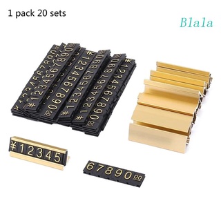 Blala ชุดป้ายราคาตัวเลขอาหรับ สีทอง สําหรับห้างสรรพสินค้า โทรศัพท์มือถือ 20 ชุด