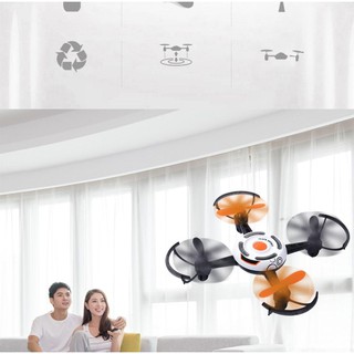 SELFIE DRONE Track Drone QS007 โดรนติดกล้อง เซลฟี่ บินนิ่ง ถ่ายวีดีโอกล้อง2ล้านพิกเซล/ ภาพนิ่ง ถอดเก็บพกพาใส่กระเป๋าได้