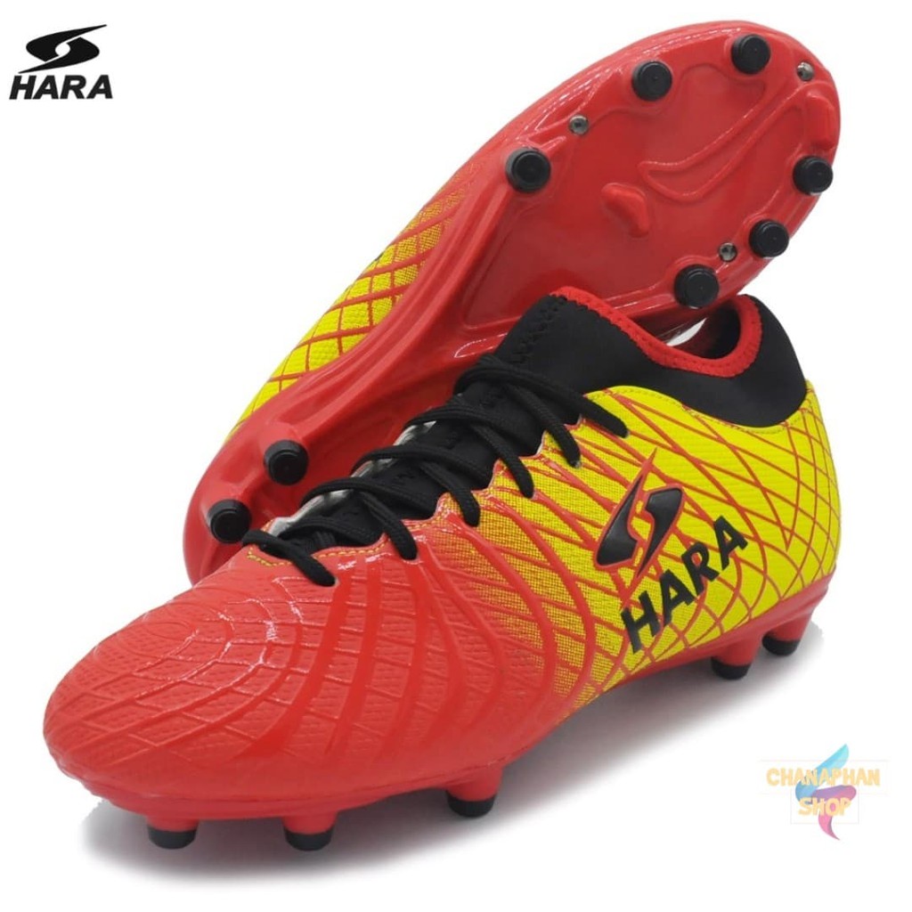 HARA Sports รองเท้าฟุตบอล รองเท้าสตั๊ด รุ่น F88X3 สีแดง-เหลือง SIZE 39-44