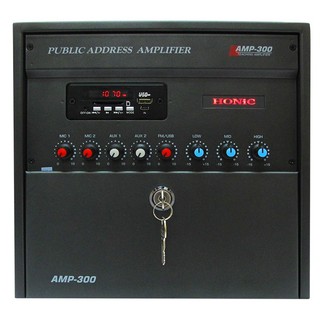 HONIC AMP-300 เครื่องขยายเสียงเอนกประสงค์ที่ใช้ในสื่อการเรียนการสอนAC.220V. /DC.12V. /50W.