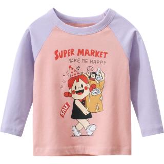 เสื้อยืดแขนยาวลายการ์ตูนสําหรับเด็ก 2-8 ปี