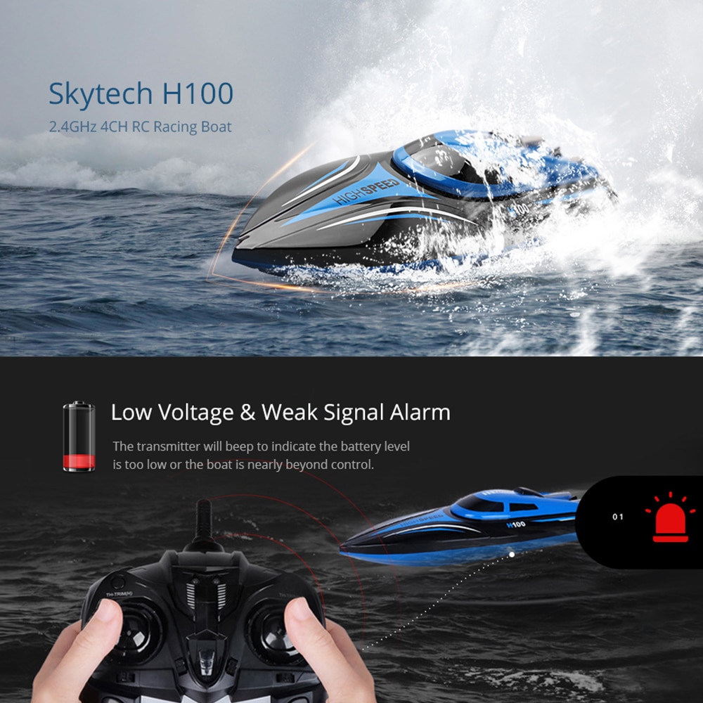 Original Skytech H100 RC Boat 2.4G Remote Controlled 180° Fli 20KM/H