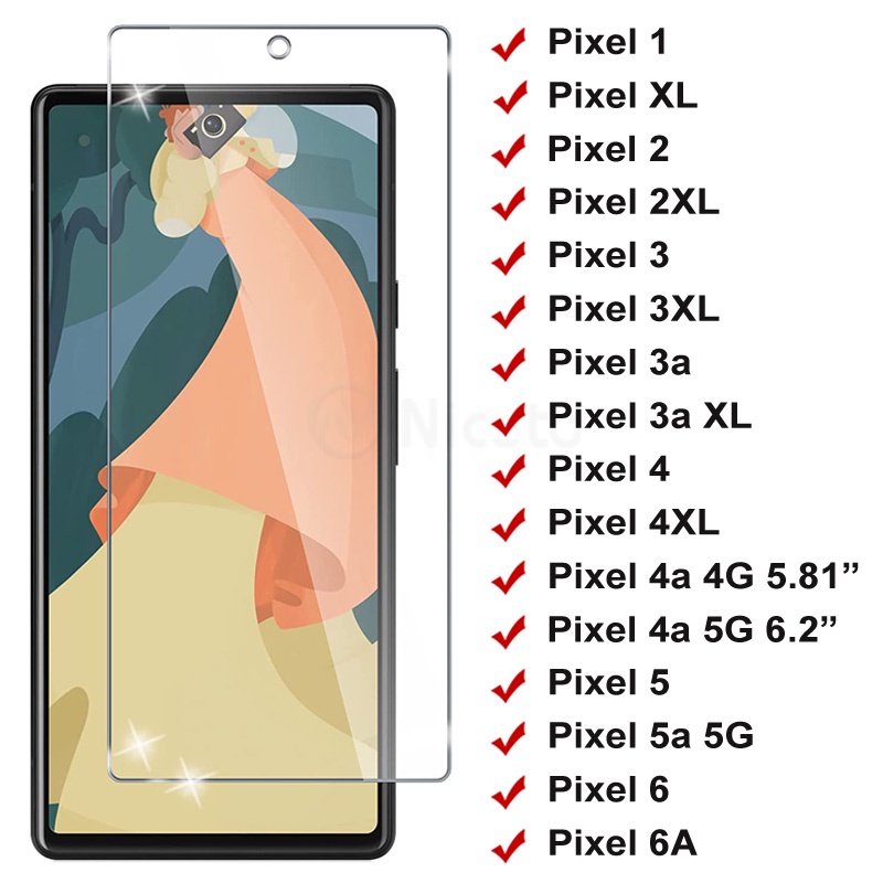 กระจกนิรภัยกันรอยหน้าจอ สําหรับ Google Pixel 6 5 4 3 2 1 Pixel 6a 5a 4a 4G 5G 4XL 3a 3aXL 2XL XL 9H