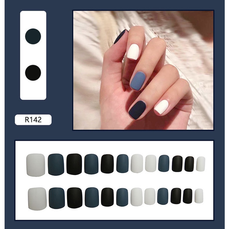 [ร้านไทย]เล็บเจล24ชิ้น เล็บปลอมสำเร็จรูป   R141-R160 [มีบริการเก็บเงินปลายทาง] - รูปที่ 2