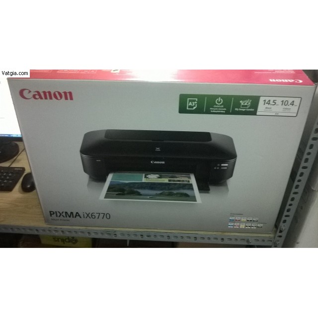 เครื่องปริ้น PRINTER CANON PIXMA IX6770 พิมพ์ได้ถึง A3 เครื่องใหม่พร้อมแท้งค์ ประกัน1ปี